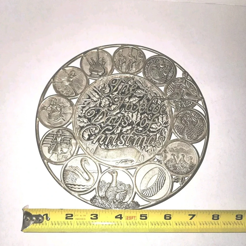 International Silver 12 Days of Christmas Plated Trivet‎